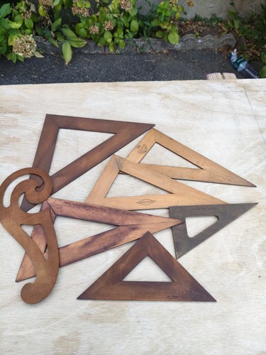 Vintage wooden squares - wooden,